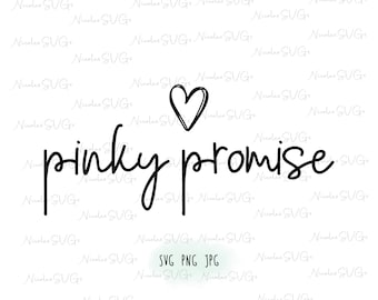 Pinky promise with heart SVG PNG JPG bundle