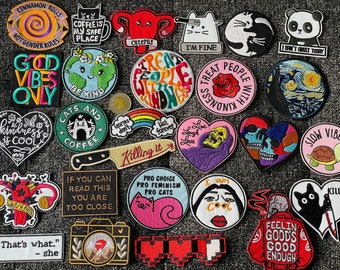 Iron on patches, embroidered patches, funny iron on patches