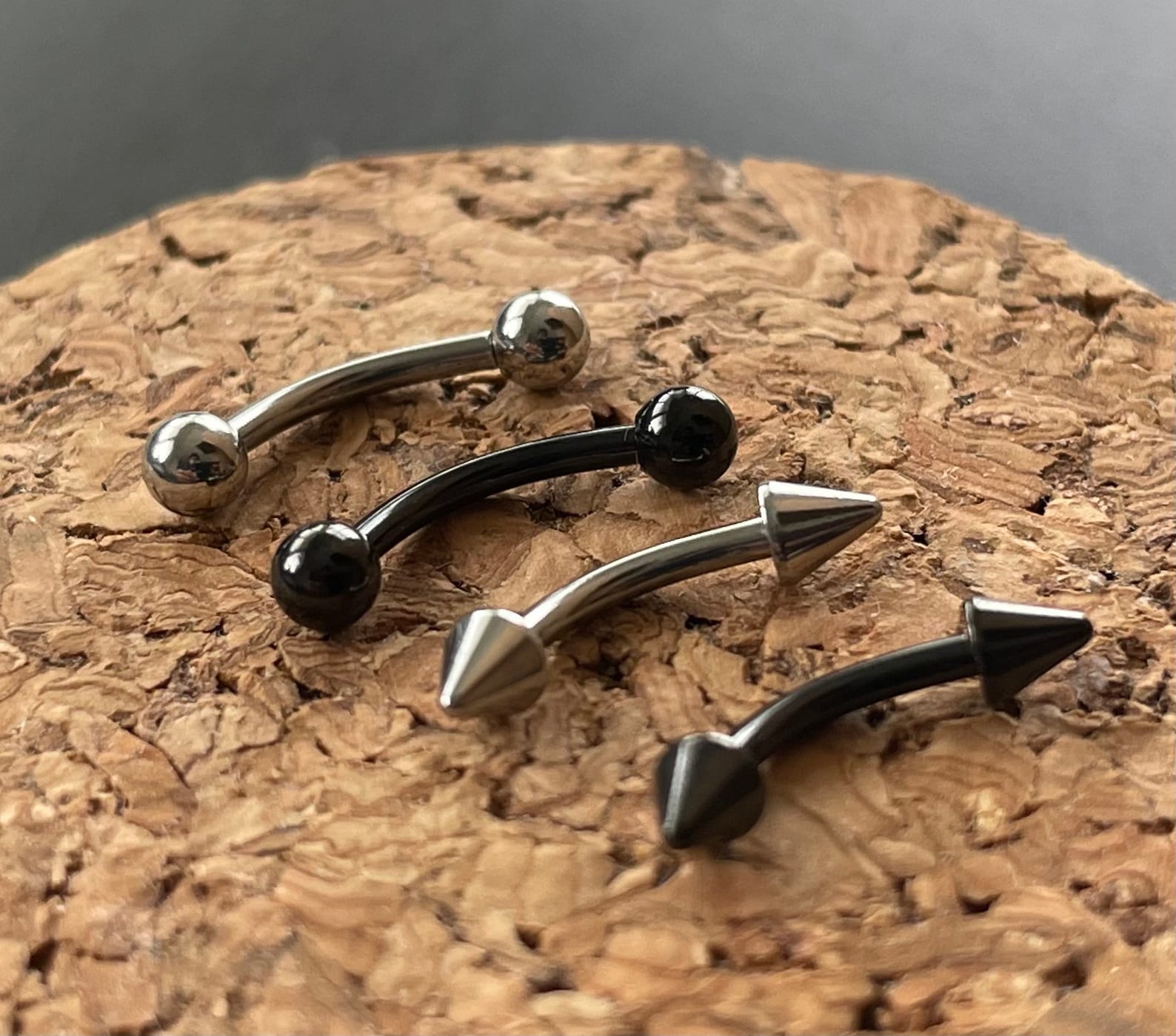 Curved barbell piercing rook piercing cartilage earrings Etsy