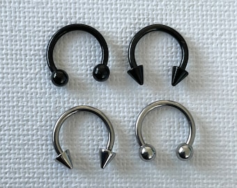 2pcs 18 G Titane Ion Plaqué Acier Boule Horseshoe Circulaire Barbell Boucle d'Oreille Labret Septum 2pcs 18 G Titane Ion Plaqué Acier Boule Horseshoe Circulaire Barbell Boucle d'Oreille Labret Septum