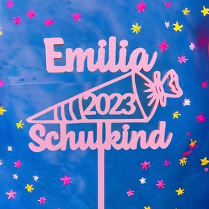 Cake topper for school enrollment, personalized with name and year of enrollment, cake topper, cake topper, school child