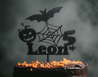 Caketopper Halloween mit Name und Alter, Kuchenstecker