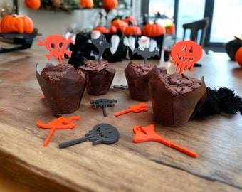 12 Halloween Muffin-/Cupcake-Topper