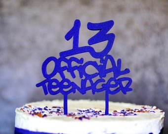 Caketopper "13 Official Teenager", Geburtstag