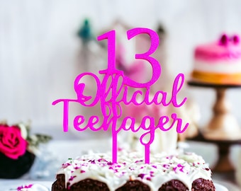 Caketopper "13 Official Teenager", Geburtstag