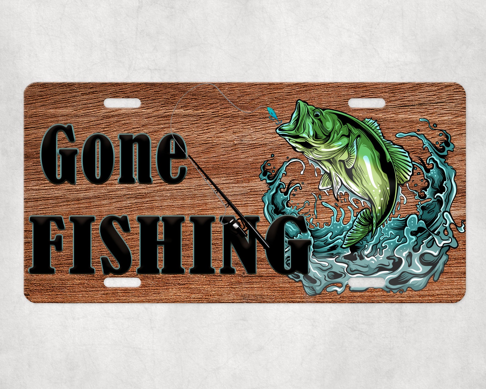 Fishing license plate license plate for men gift for dad Etsy