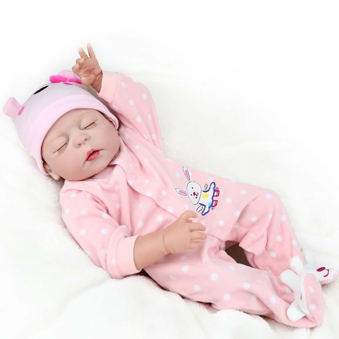 Reborn Baby Puppe22 Zoll Auge geschlossen Voll Silikon Reborn | Etsy