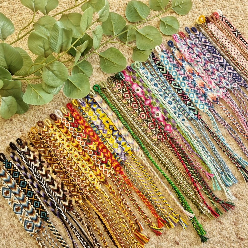 Pulseras de amistad de macramé anudadas estilo hippie/boho Kumihimo imagen 2