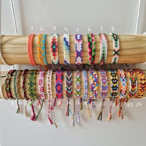 Bracelets d'amitié en macramé noué, style hippie/bohème, Kumihimo