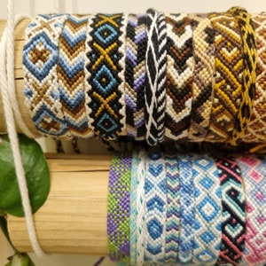 Pulseras de amistad de macramé anudadas estilo hippie/boho Kumihimo imagen 3