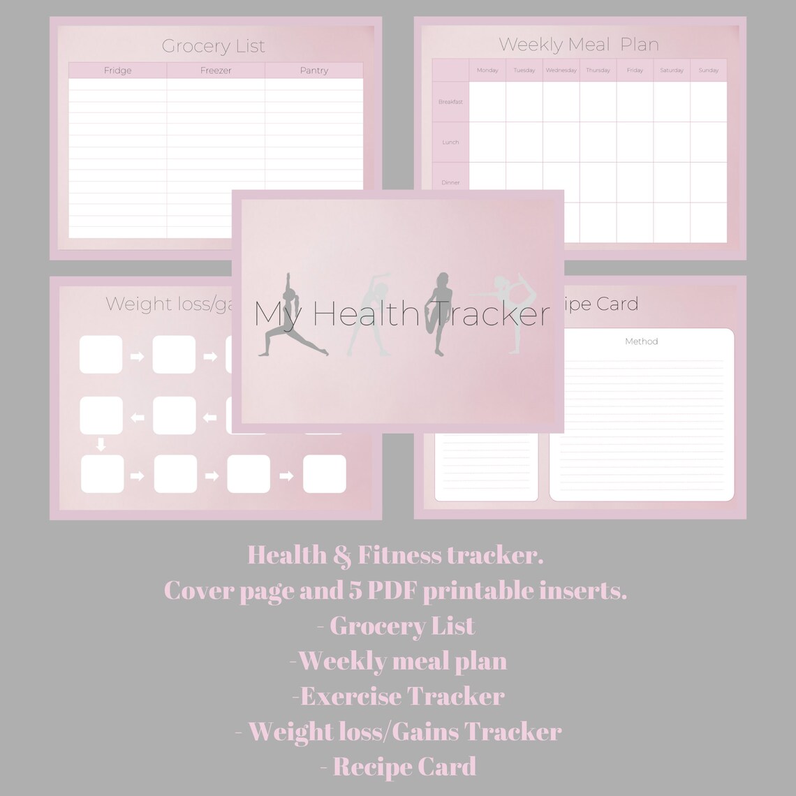 Fitness Goal Printable Fitness Day Planner Fitness Diet - Etsy