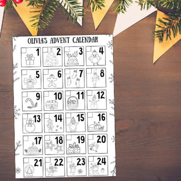Personalized Advent Calendar Etsy