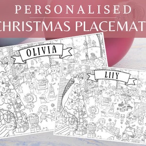 Personalised Christmas Placemat {Printable File}