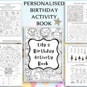 Personalised Birthday Activity Book (Digital File)
