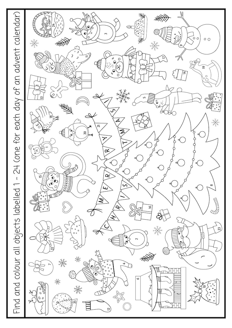 PERSONALISED Christmas Activity Book 32 pages of festive fun PDF FILE image 4