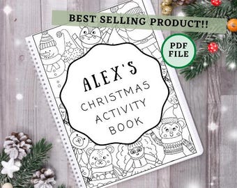 DIGITAL LISTING Christmas Activity Book {32 pages of festive fun!} Kids gift. Games and activities **Pdf File**