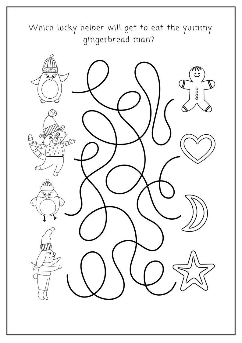 PERSONALISED Christmas Activity Book 32 pages of festive fun PDF FILE image 8