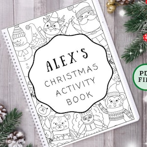 PERSONALISED Christmas Activity Book {32 pages of festive fun!} **PDF FILE