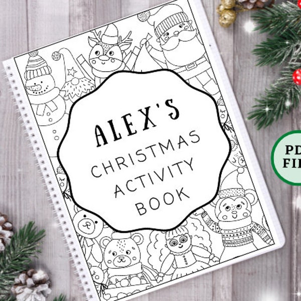 PERSONALISED Christmas Activity Book {32 pages of festive fun!} **PDF FILE