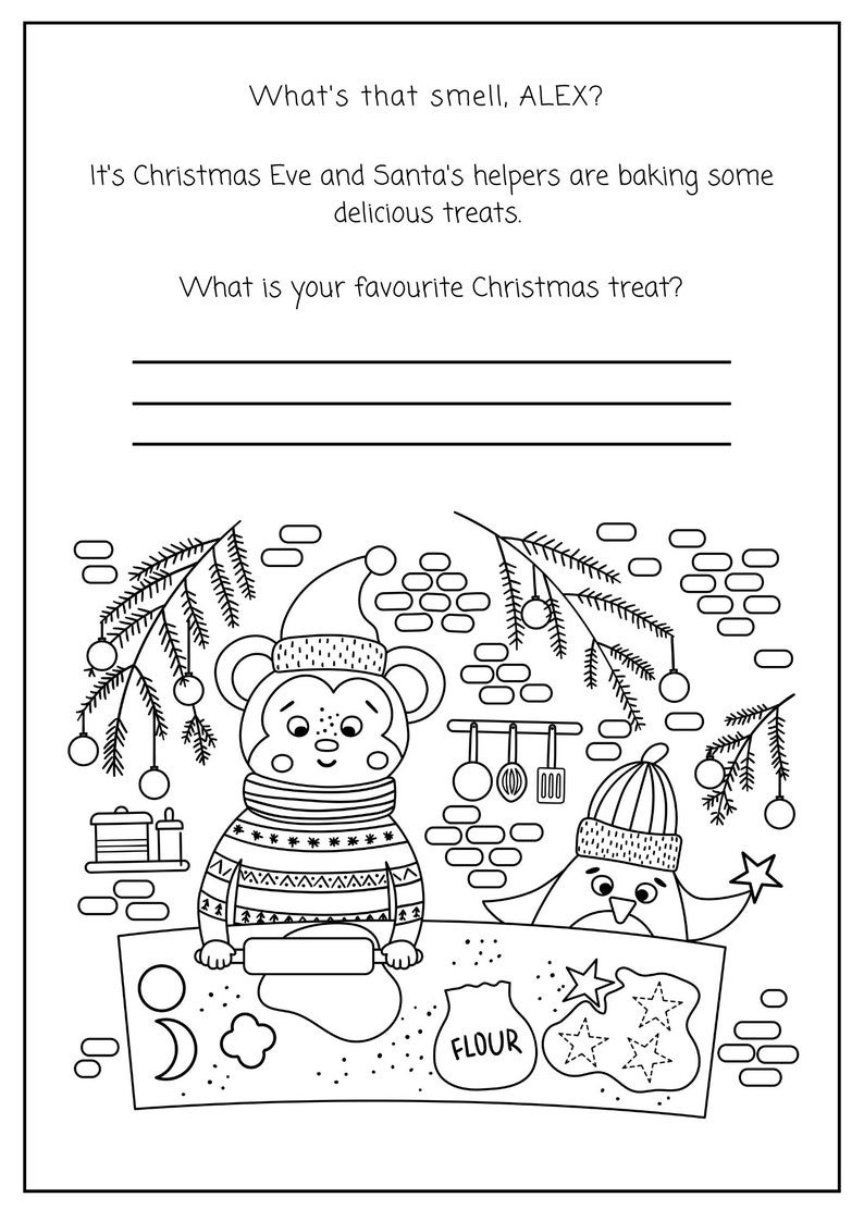 PERSONALISED Christmas Activity Book 32 pages of festive fun PDF FILE image 10