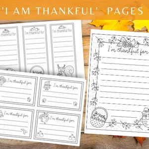 Thanksgiving Ultimate Family Bundle digital pdf file Activity Pages/Bingo/I Am Thankful Pages/Placemats image 5