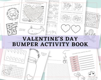 Valentine's Day Bumper Activity Book (Instant download)