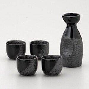 Japanese Ceramic Sake Cup and Caraf 3pc Gift Set | Made in Japan, Minoyaki, Japanese Modern, Sake Glass, Japanese Alcohol, Gift Set