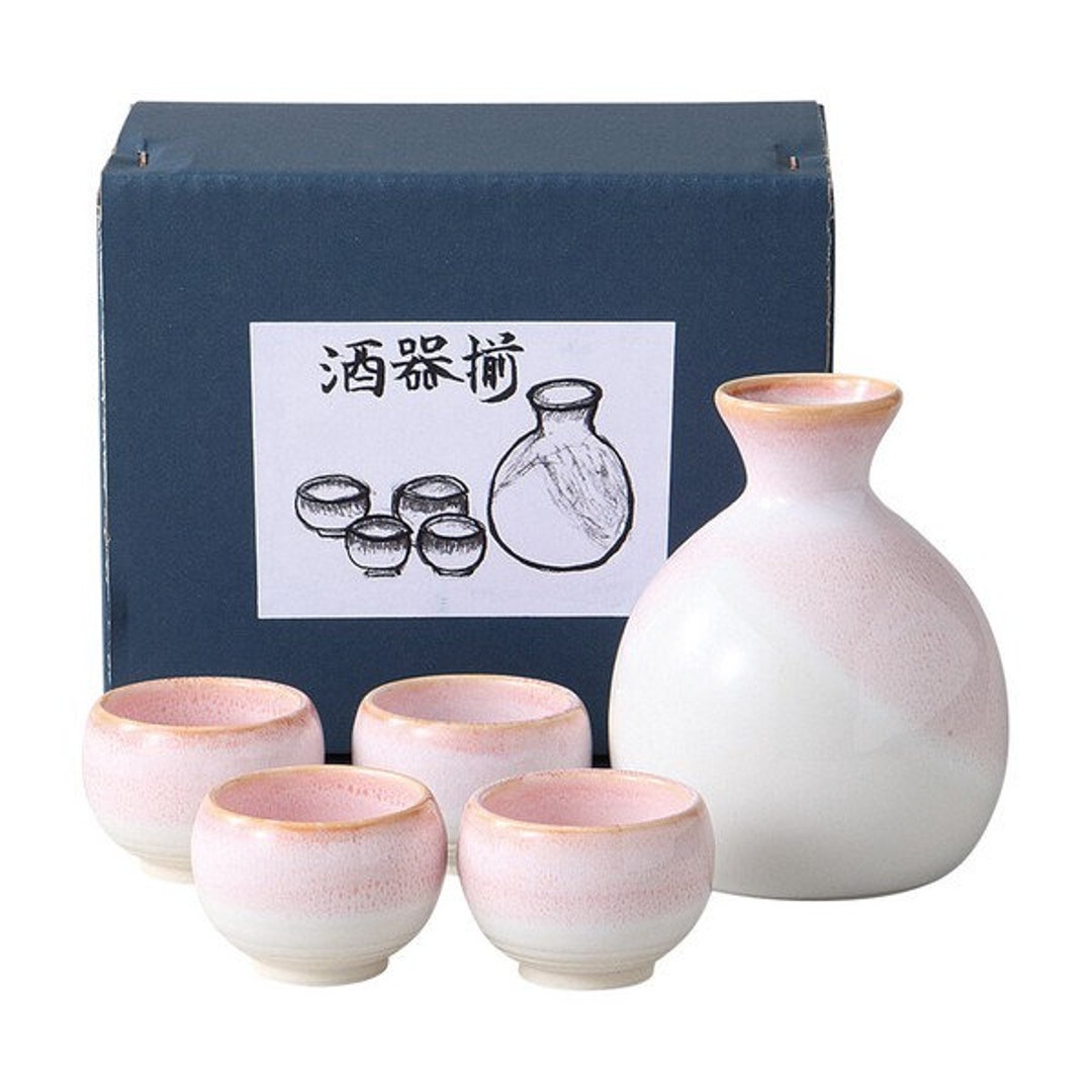 Japanese Ceramic Sake Cup and Caraf Gift Set Made in Japan Etsy
