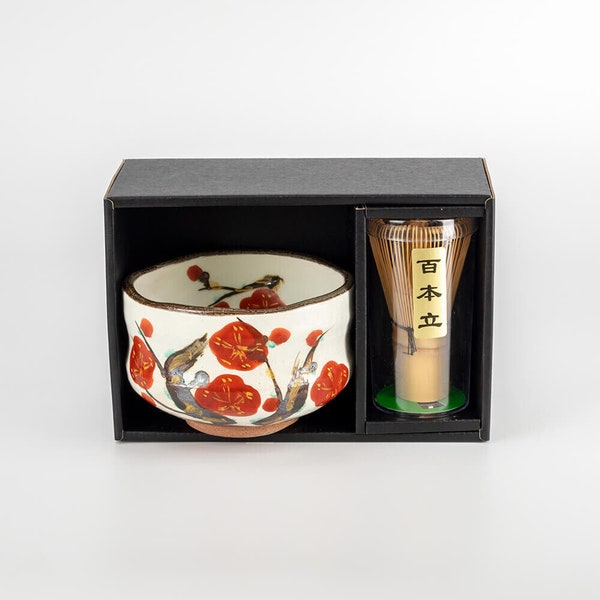 Japanese Ceremonial Matcha Kit | Handmade, Made in Japan, Gift Set, Birthday, Christmas, Tea Party, Japanese Tea Cup, Mino Ware