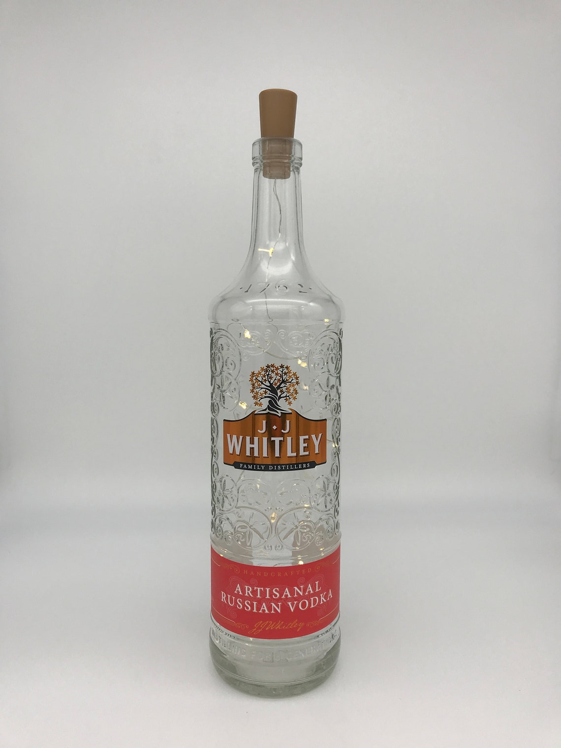 JJ Whitley Vodka Light up Bottle 1L Artisanal Russian Vodka Etsy UK