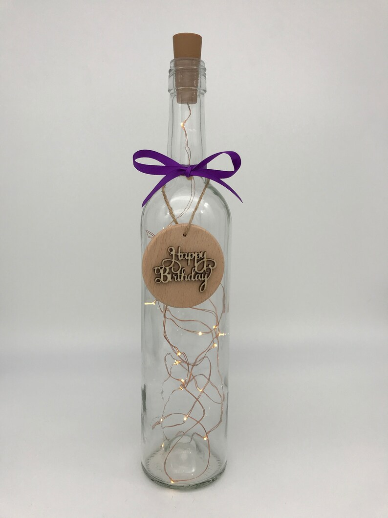 Birthday Light Up Bottle Happy Birthday Bottle Light 7 Etsy