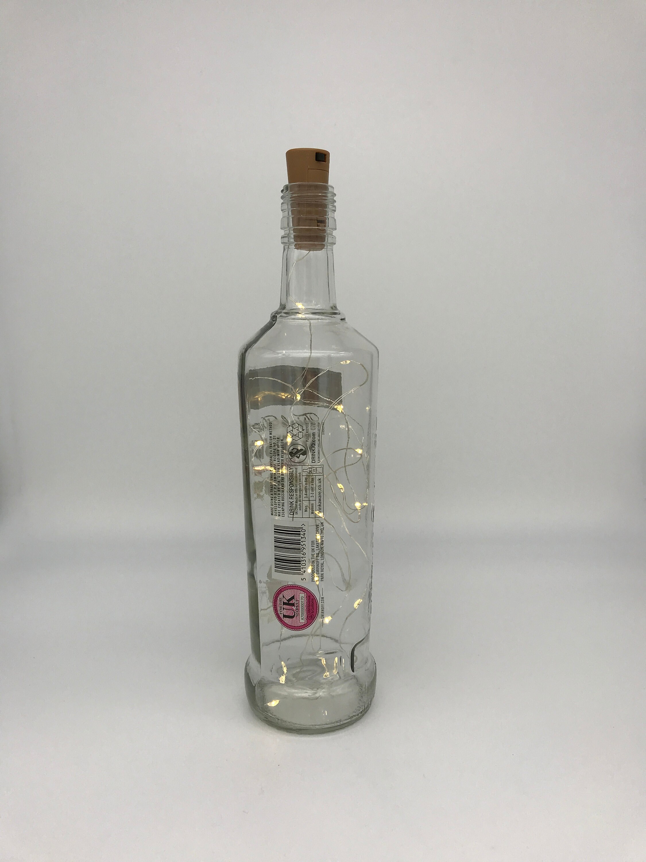 Smirnoff Vodka Light Up Bottle 700 ml Vodka Bottle Light Etsy