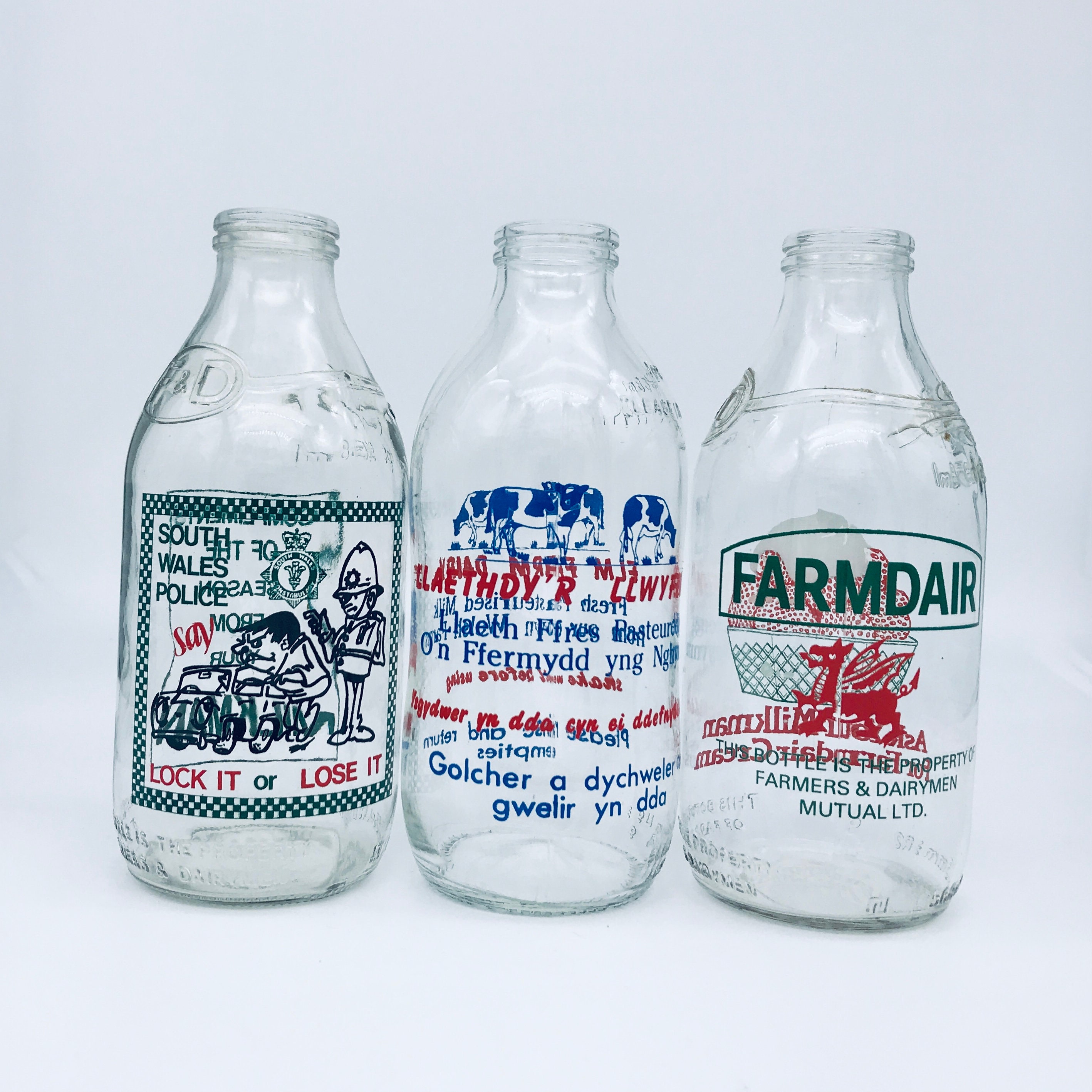 Antique half pint milk bottle