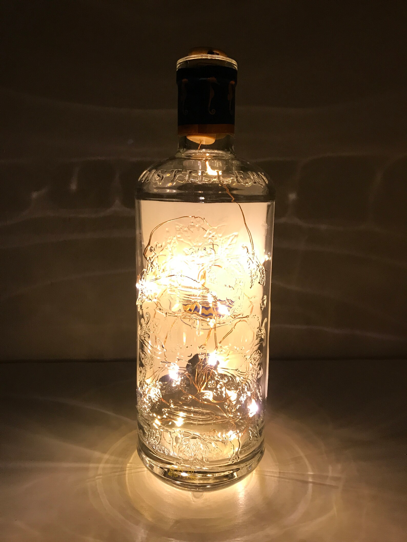 Darmouth English Gin Light Up Bottle 70cl Gin Bottle Light Etsy