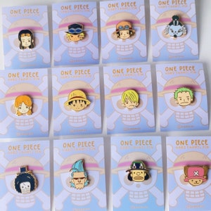 One Piece Mini Enamel Pins Luffy Zoro Sanji Nami Law Ace Yamato