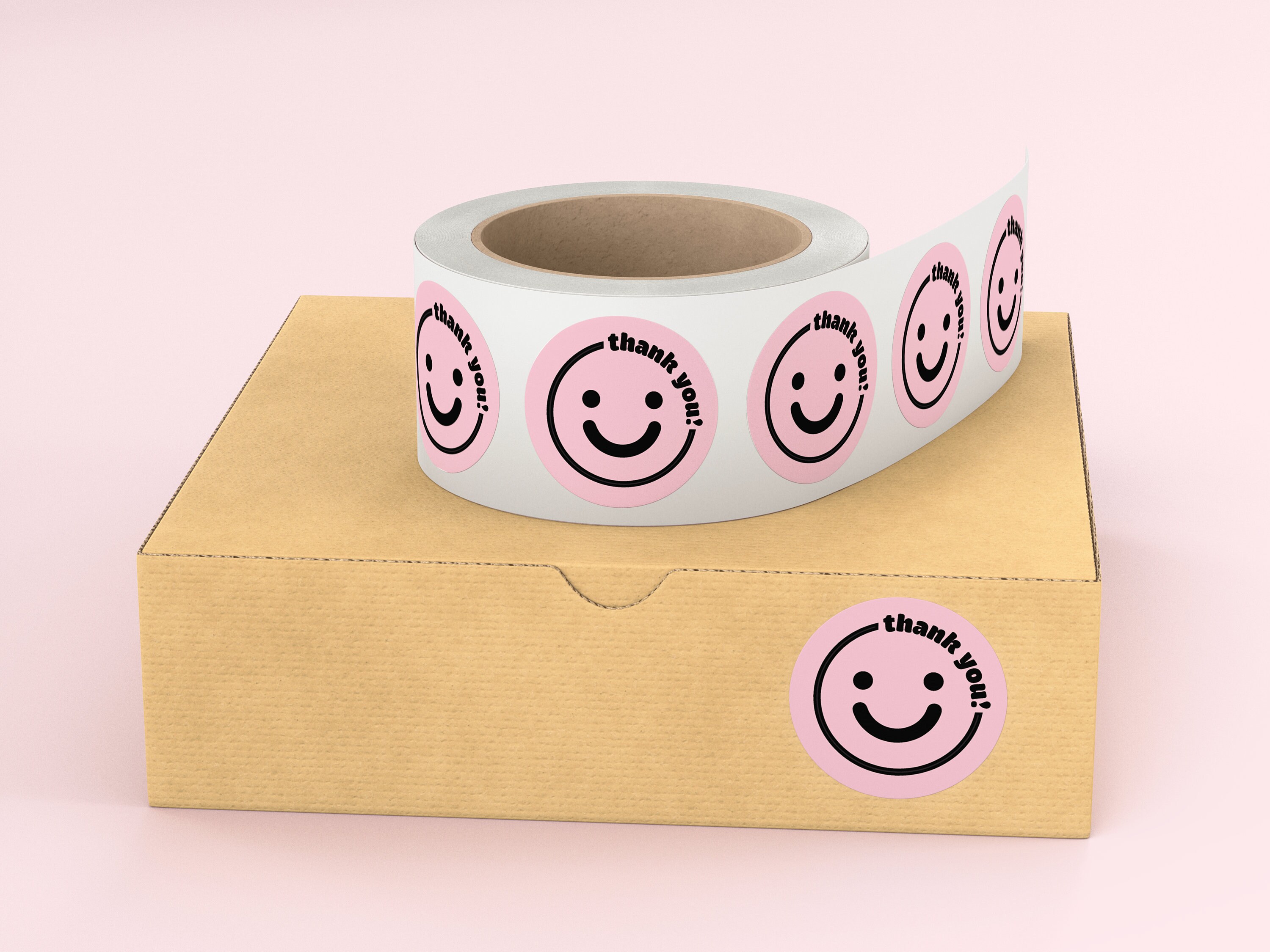 2000 Pcs Smiley Face Thank You Stickers - Laser Circular Labels For Gift Wrapping