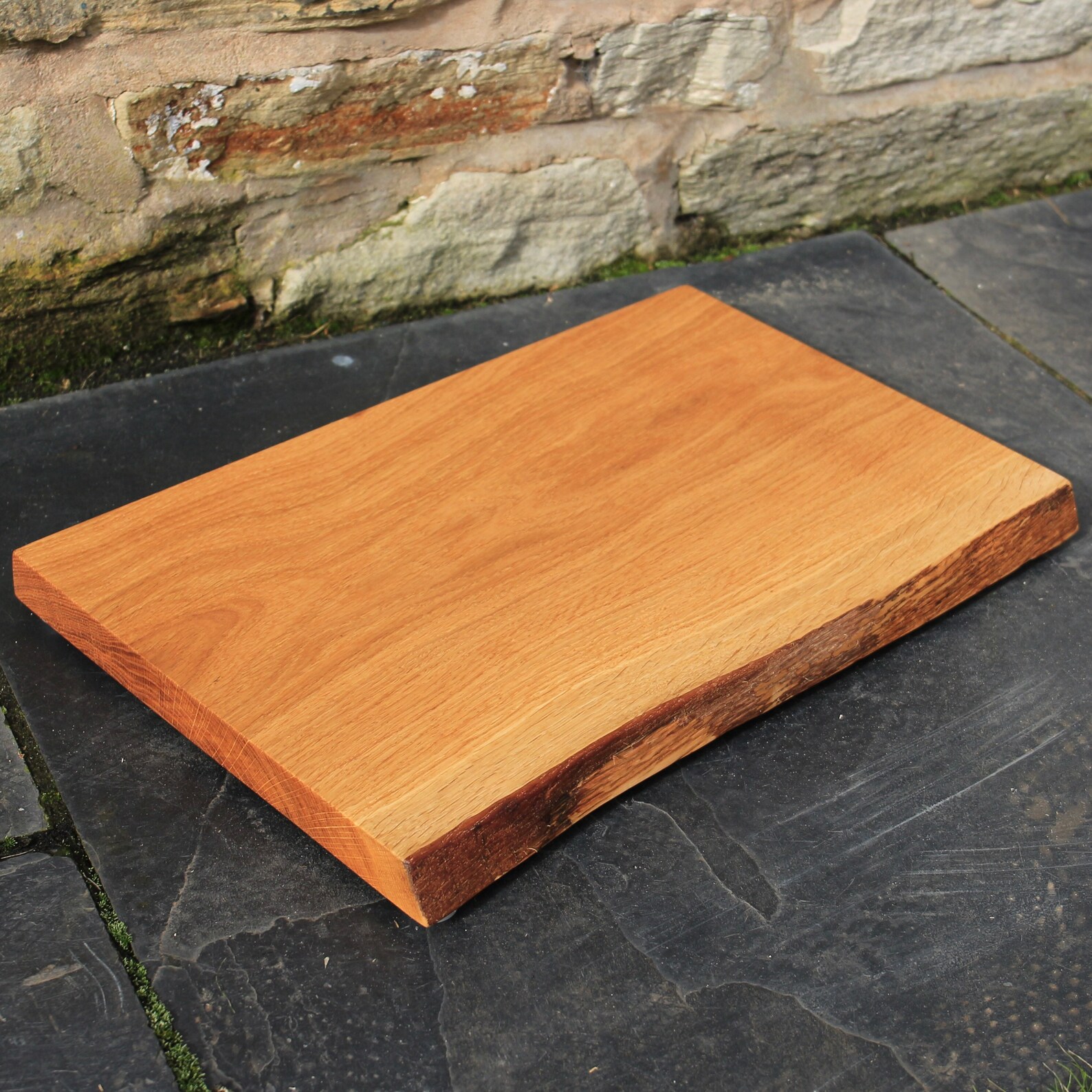 Solid Oak Chopping Board with Live Edge Etsy