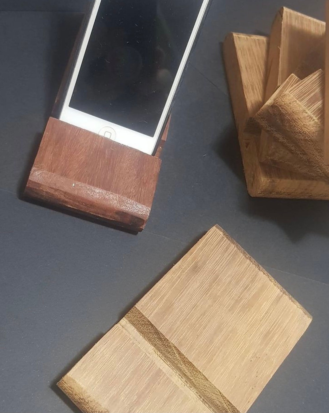 Handyhalter aus rustikalem Holz Etsy