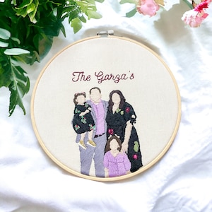 MADE TO ORDER embroidered portraits | custom embroidered portraits | Hand Embroidered Portrait