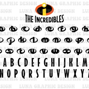 Incredibles Font and LOGO SVG TTF -Incredibles svg, Incredibles logo, incredibles ttf, incredibles cricut, Cuttable font, Instant download