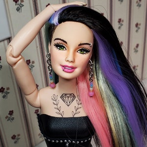 Barbie Hair Tattoo Etsy UK