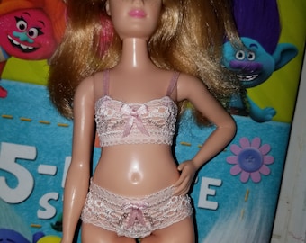 Curvy Barbie Doll Strap Lace Handmade Lingerie 1/6 Bra Panty -  Canada