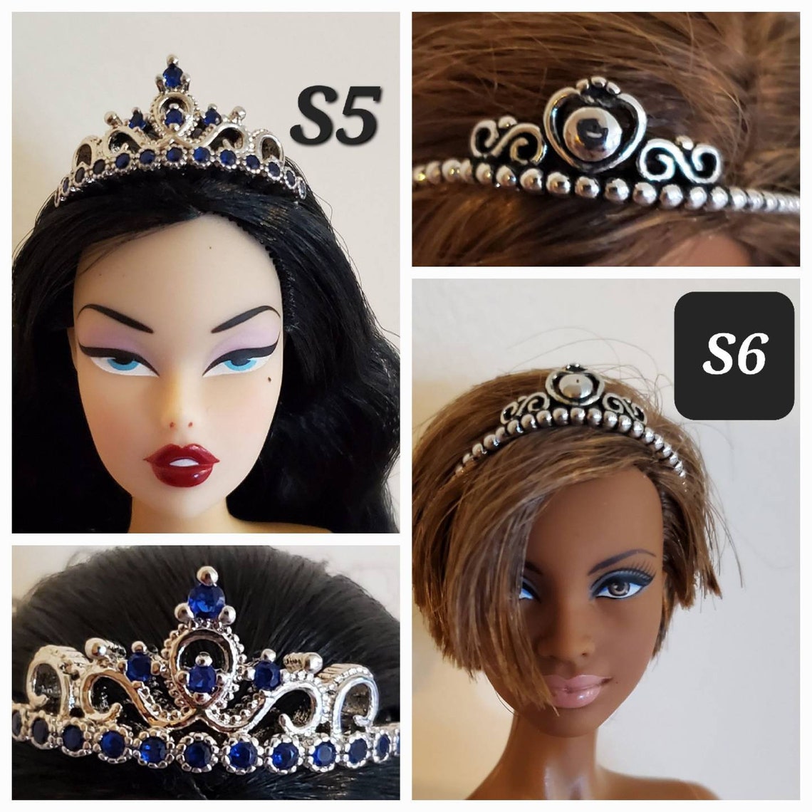 1/6 SILVER Metal Tiara Crown Crystal Barbie Phicen Queen - Etsy