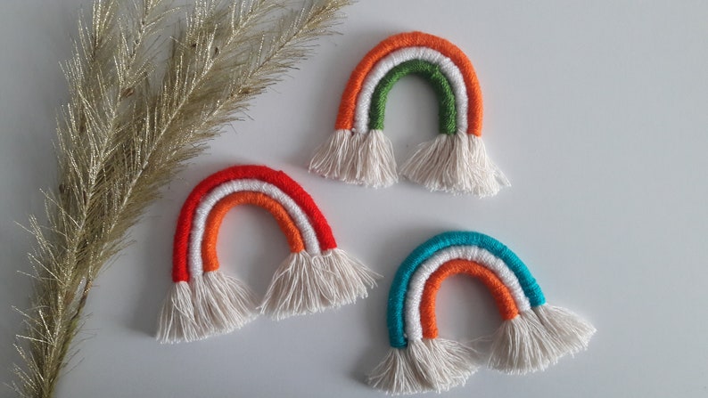 Digital Macrame Rainbow Keychain Pattern Instant Download PDF English image 4