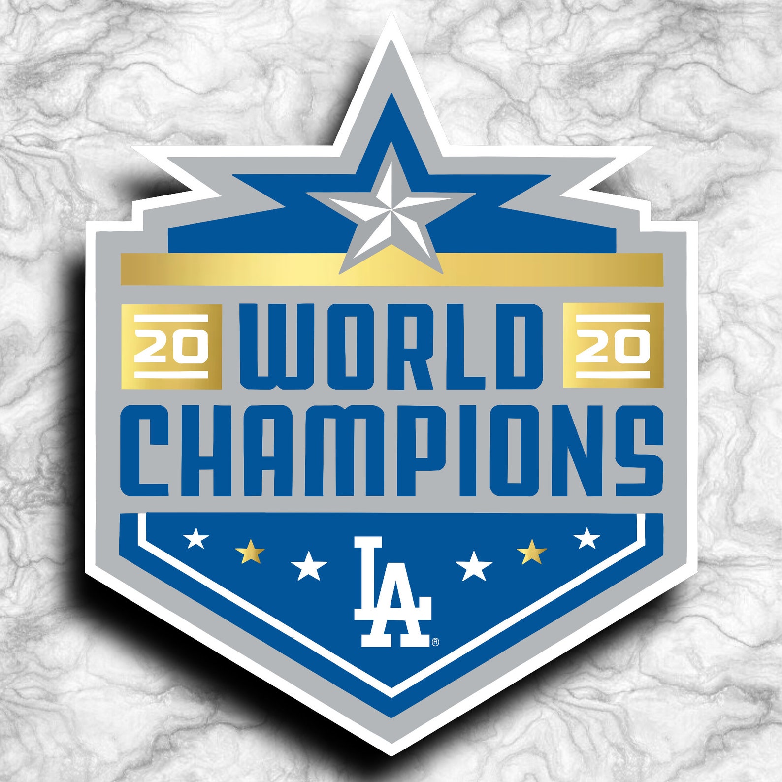 Dodgers World Champions Stickers and Etsy