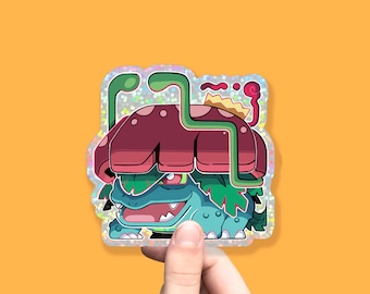 Gigantamax Venusaur Glitter Naklejka I Pokemon Naklejka