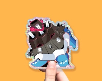 GIgantamax Blastoise Glitter Naklejka I Naklejka Pokemon