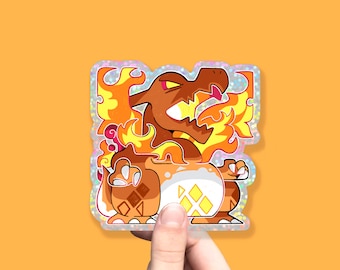 Gigantamax Charizard Glitter Naklejka l Naklejka Pokemon