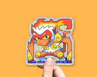Naklejka Infernape I Naklejka Pokemon Glitter