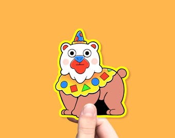 Naklejka Clown Bear I Naklejka winylowa kolorowa